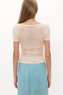 Şeftali Jakar örgülü triko bluz 28250