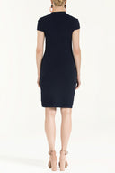 Navy Blue Crystal  gem  knit  dress  28292