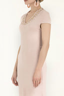 Powder Crystal  gem  knit  dress  28292