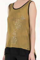 Yellow Printed tricot  blouse  28453