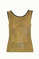 Yellow Printed tricot  blouse  28453