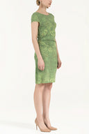 Yellow Printed knit  dress 28477