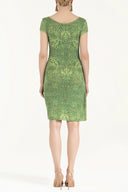 Yellow Printed knit  dress 28477