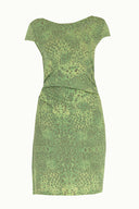 Yellow Printed knit  dress 28477