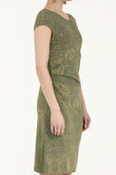 Camel Hair Printed knit  dress 28477