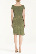 Camel Hair Printed knit  dress 28477