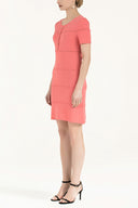 Coral Button front  knit  dress  28480