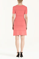 Coral Button front  knit  dress  28480