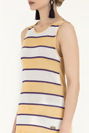 Yellow Striped knitwear blouse 28483