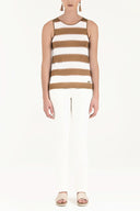 Mink Striped knitwear blouse 28483