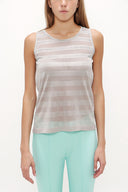 Blue Gem  sleeveless tricot  blouse  28484