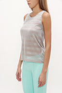 Blue Gem  sleeveless tricot  blouse  28484