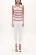 Pink Gem  sleeveless tricot  blouse  28484