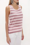 Pink Gem  sleeveless tricot  blouse  28484