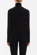 Camel Hair Printed satin  fabric knit  sleeveless blouse  28496