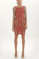 Camel Hair Jacquard knitwear dress 28561