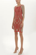 Camel Hair Jacquard knitwear dress 28561