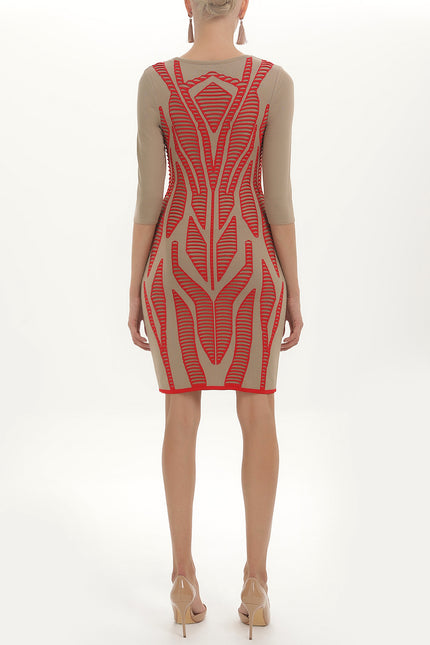 Jakarlı Triko Elbise 28561