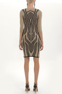 Stone Black Jacquard knitwear dress 28561