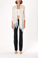 Ecru LACE DETAILED KNITWEAR CARDIGAN 28622