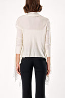Ecru LACE DETAILED KNITWEAR CARDIGAN 28622