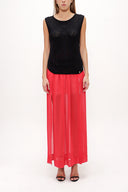 Black Printed woven  sleeveless blouse  28659