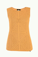 Mustard Printed woven  sleeveless blouse  28659