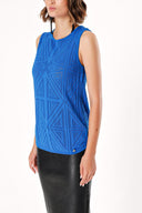 Sax Printed woven  sleeveless blouse  28659