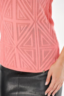 Coral Printed woven  sleeveless blouse  28659