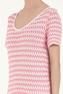 White Wide collar  short sleeved tricot  blouse 28661