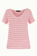 White Wide collar  short sleeved tricot  blouse 28661