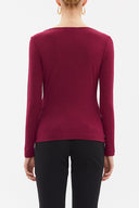 Fuchsia Knitted blouse with stone detail 19080