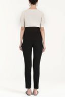 Black Embroidered wide cut blouse 19171