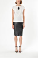 White Basic short sleeve t-shirt 19193