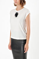 White Basic short sleeve t-shirt 19193