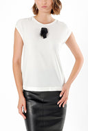 White Basic short sleeve t-shirt 19193