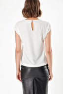 White Basic short sleeve t-shirt 19193