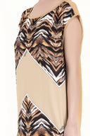 Desenli Rahat Kesim Bluz Tüy Baskı