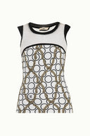 Rings And Chain Net fabric woven  blouse  19282