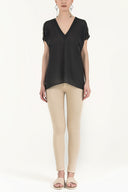 Anthracite Lace back blouse  19303