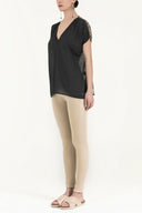 Anthracite Lace back blouse  19303