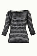 Black File woven  Slim fit  blouse  19318