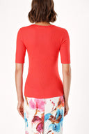 Red BUTTON DETAILED KNITTED BLOUSE 19323