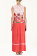 Ecru Floral strappy   sleeveless woven  blouse  19329