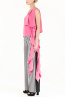 Pink Ruffled one shoulder blouse 19462