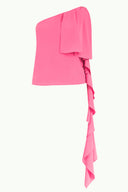 Pink Ruffled one shoulder blouse 19462