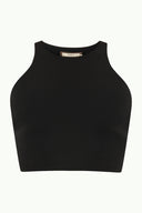 Black Sleeveless woven  blouse  19470