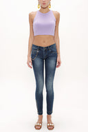 Lilac Sleeveless woven  blouse  19470