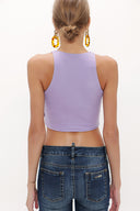 Lilac Sleeveless woven  blouse  19470