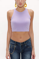 Lilac Sleeveless woven  blouse  19470